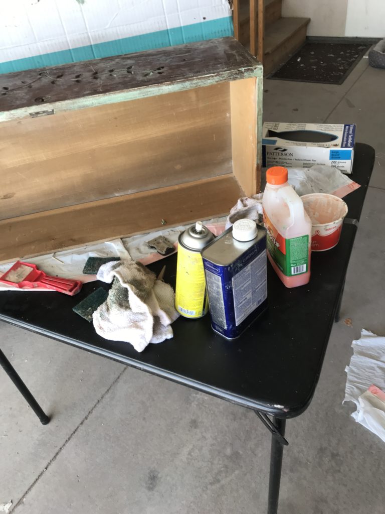 Supplies used to remove paint