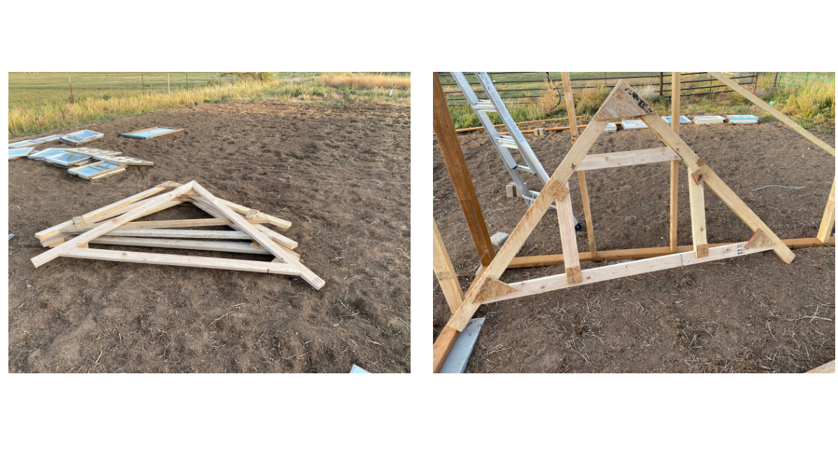 Homemade trusses for the greenhouse