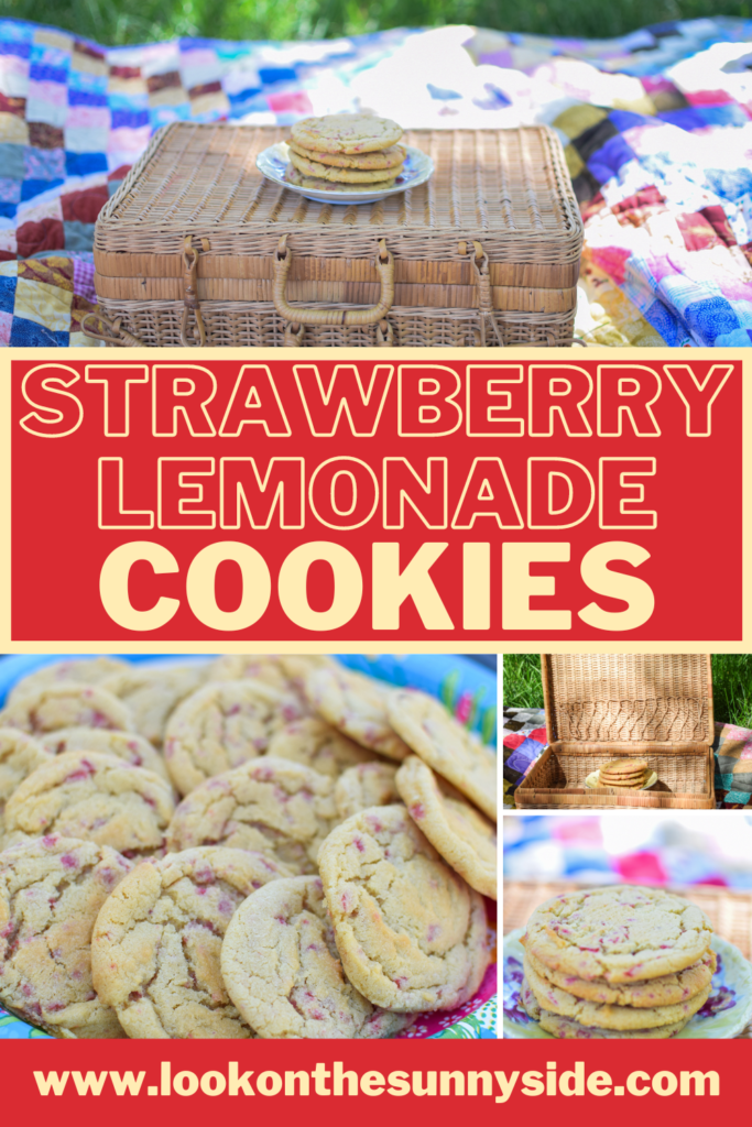 Strawberry lemonade cookies at a picnic